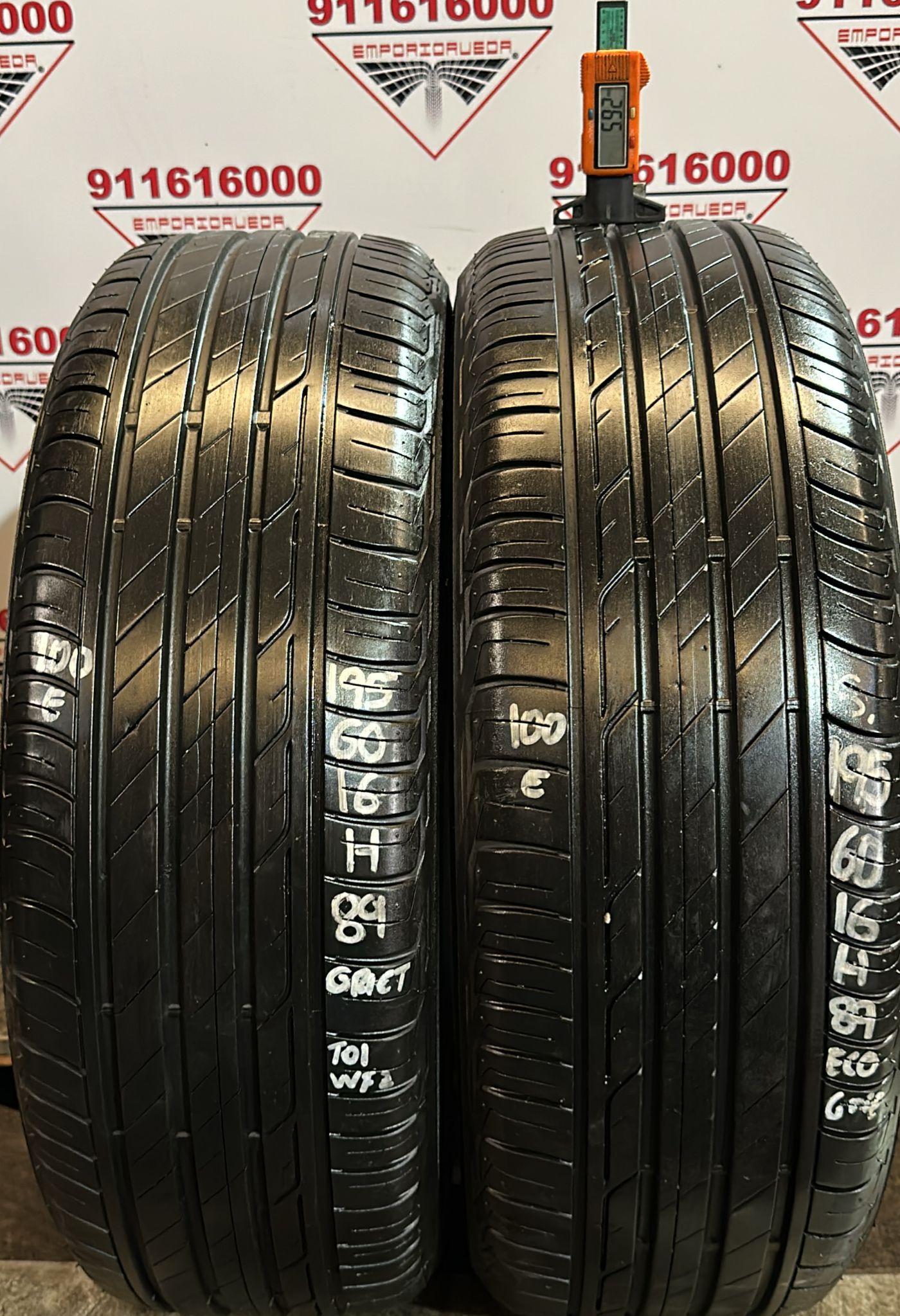 BRIDGESTONE TURANZA T001 USADO ECONOMICO  195/60 R16 89 H